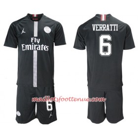 Maillot/Tenue Paris Saint Germain Verratti 6 Jodan Noir Enfant Troisieme 2018/2019